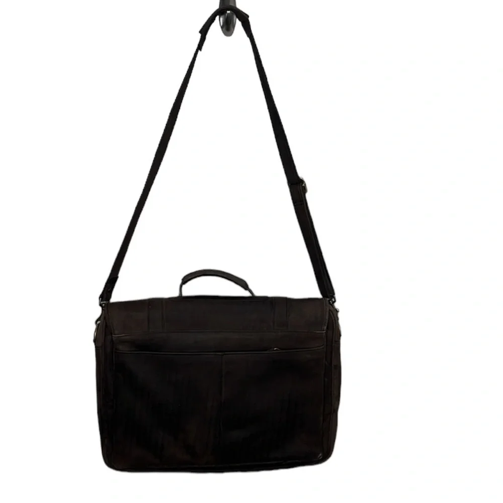 Frye Dark Brown Leather Briefcase Laptop Messenger Bag MARKS